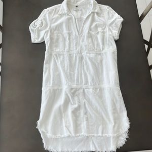 7 for all mankind white denim dress